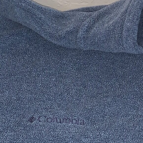 Columbia Fleece Jacket Men XXL Blue Full Zip Adjustable Waist Zip Pockets Logo - Picture 6 of 10